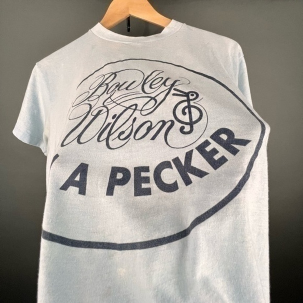 Vintage 1980s Graphic Dirty Adult Comedy Bowley and Wilson Pecker Joke Tee Shirt
